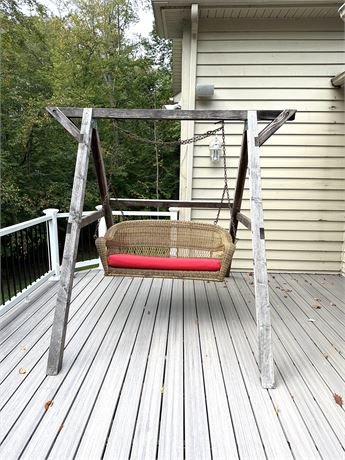 Large Porch/Deck Swing with Frame