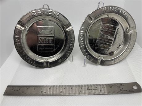Winston & Salem Metal Ashtrays
