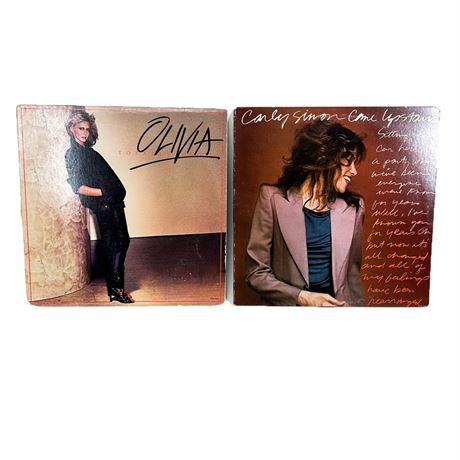 Pair of Vintage LPs inc Carly Simon & Olivia Newton John