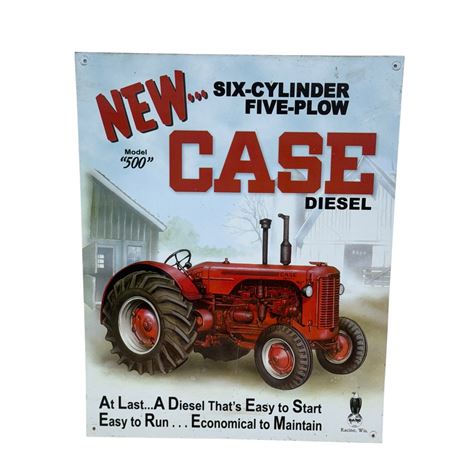 New Case Diesel Metal Sign