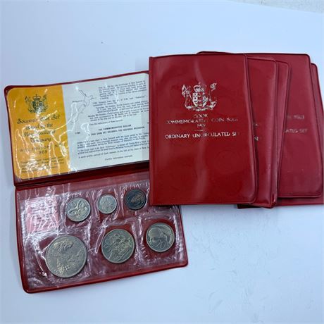 6x 1969 New Zealand Mint Sets
