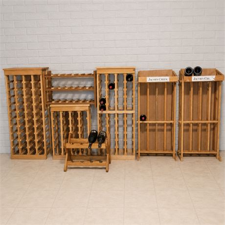 Wooden Wine Racks, Lot of 7