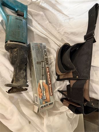 Blackmax Air Ratchet Wrench, Makita JR3000V Corded Saw
