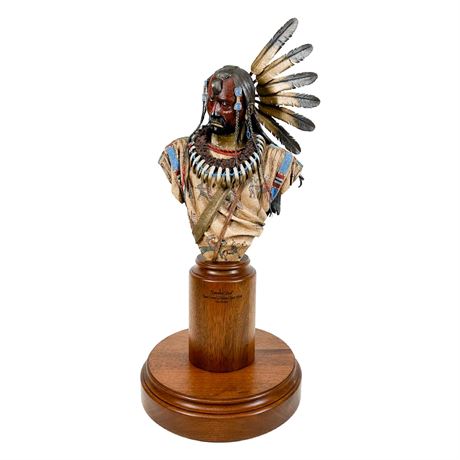 Dave McGary Indian Chief Bronze "Enemies Past: Two Crows Hidatsa Chief 1834"