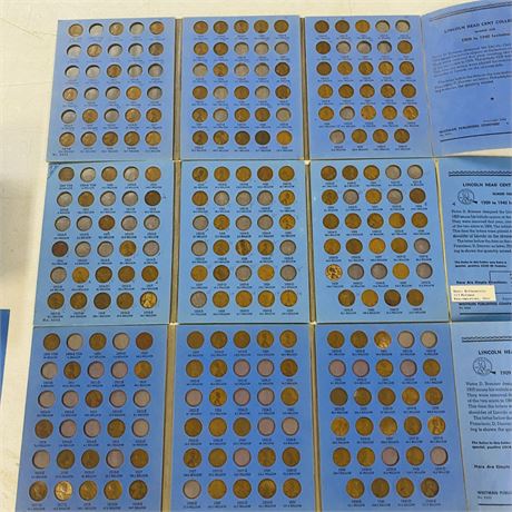 3 - 1909-1940 Penny Books Loaded with Coins