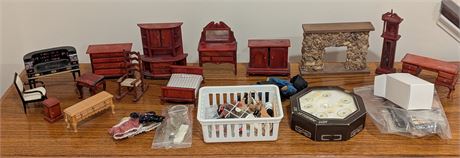 Lot Doll House Furniture and Misc. Items