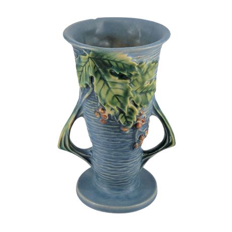 Roseville Pottery Bushberry Blue Vase