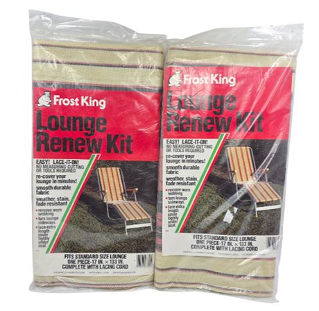 Set of 2 VTG Unused Frost King Aluminum Chair Renew Kits