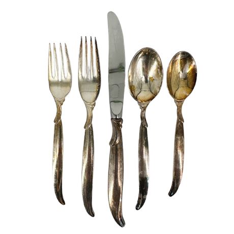 Set of Vintage Roger Brothers "Flair" Silver Plate Flatware