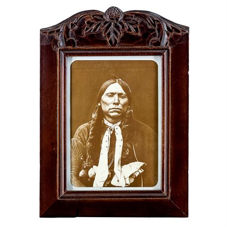 Framed Postcard Print of Comanche Chief Quanah Parker