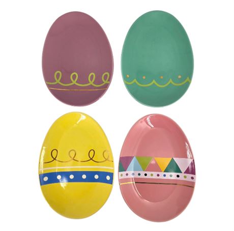 Lot of 4 Easter Egg Appetizer Plates