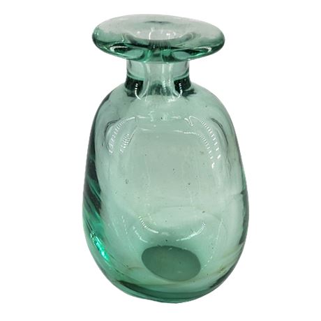 Mark Vance Clear Green Glass Vase