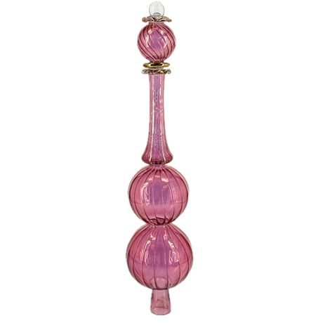 Vintage Murano Style Red & Gold Art Glass Christmas Tree Topper