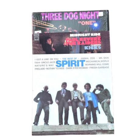 3 Albums, Spirit, Three Dog Night, Paul Revere and the Raiders
