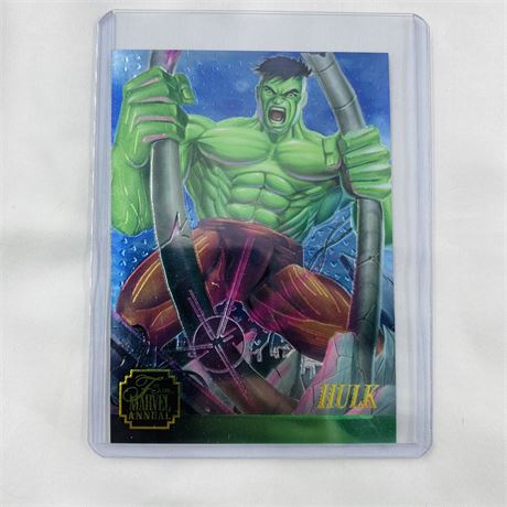 Mint 1995 Flair Marvel Annual Chromium Hulk 5/12