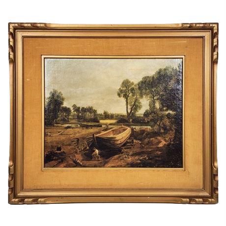 Vintage John Constable "Boat-Building Near Flatford Mill" Print