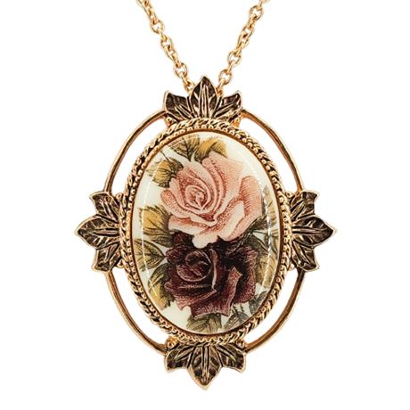 Vintage SARAH COVENTRY "Rose Marie" Pendant Necklace