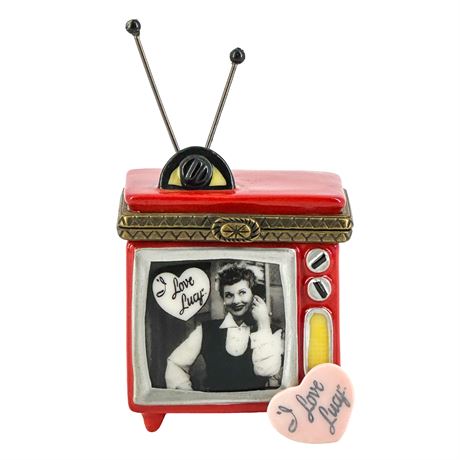 PHB Collection "I Love Lucy" Ceramic Television-Shaped Trinket Box