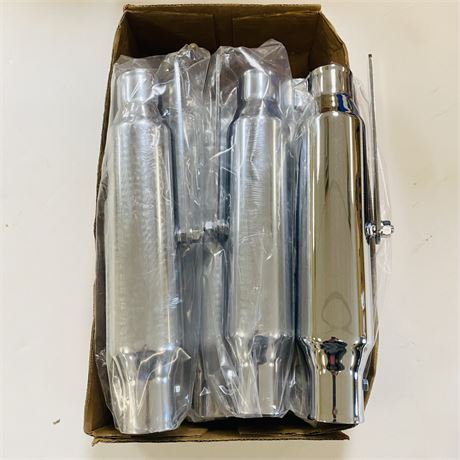 6 NOS Harley Davidson Chrome Exhaust Pipes