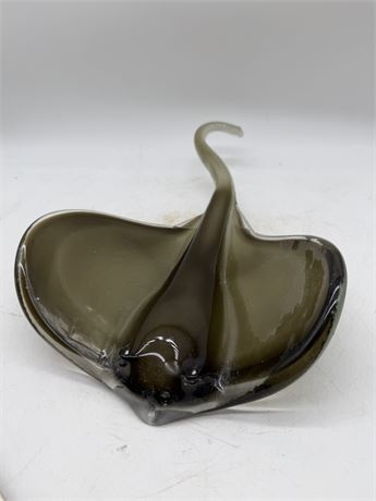 Hand Blown Art Glass Manta Stingray Figure