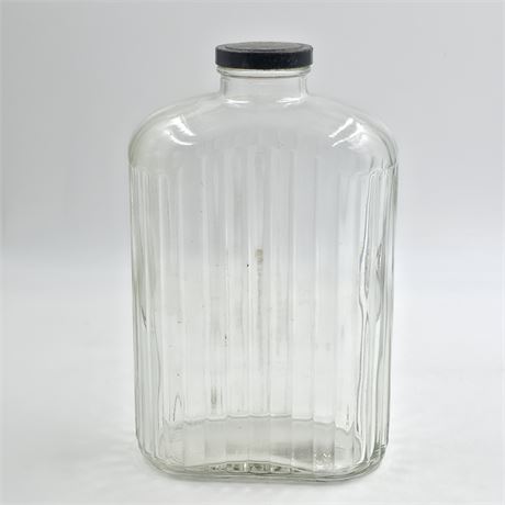 Vtg. Anchor Hocking Ribbed Refridgerator Bottle