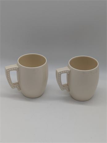 Pair Lenox Belleek Porcelain Coffee/Tea Cups