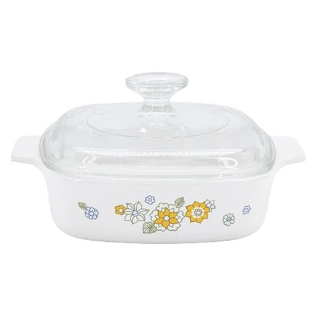 Vintage Corning Ware Floral Bouquet Casserole & Lid