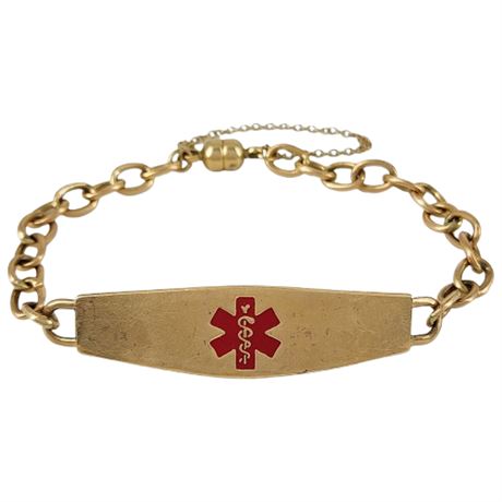Vintage Signed RCI 14K Medical Alert Bracelet