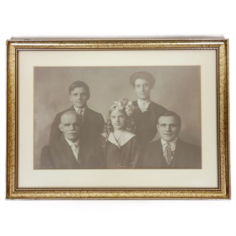Vintage Family Portrait, Black and White