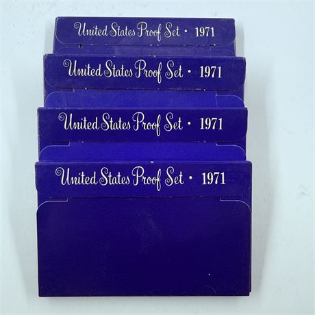 4x 1971 US Mint Proof Sets