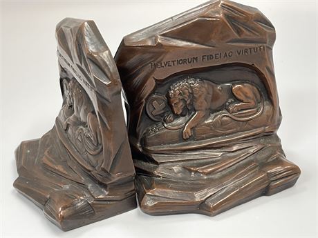 Lion of  Lucerne heavy bookends