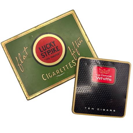 Pair of Vintage Cigarette Tins