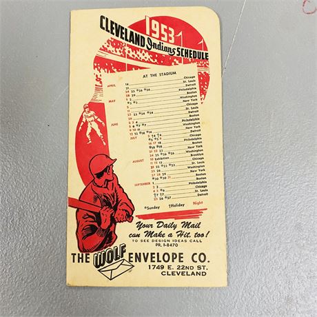 1953 Cleveland Indians Schedule