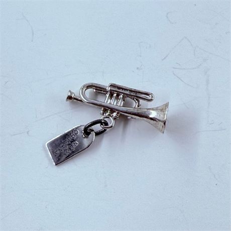 2g Sterling Trumpet Pendant / Charm