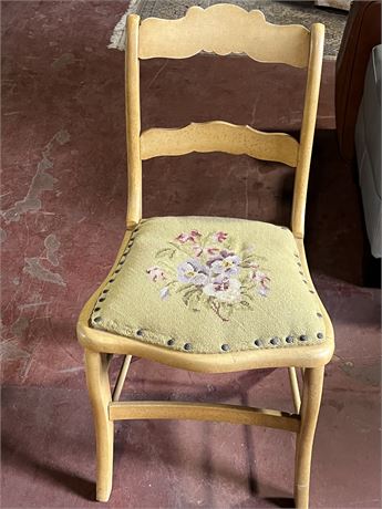 Needlepoint yellow chair
