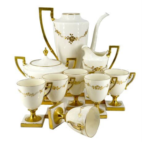 Vintage Lenox Belleek Porcelain Tea Set for Six