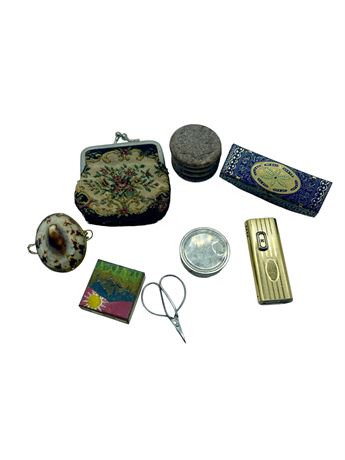 Embroidered Change Purse, Shell Trinket Box and more