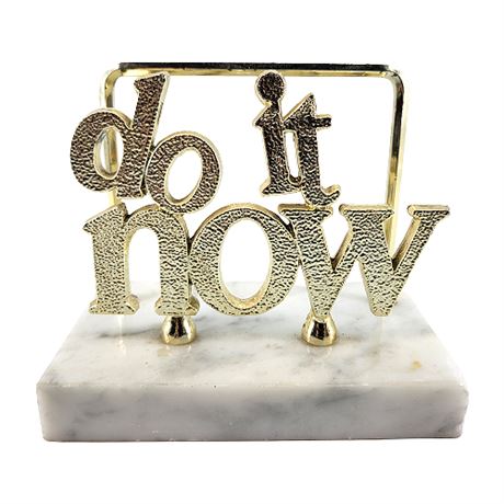 Vintage "Do It Now" Marble Desktop Letter Holder
