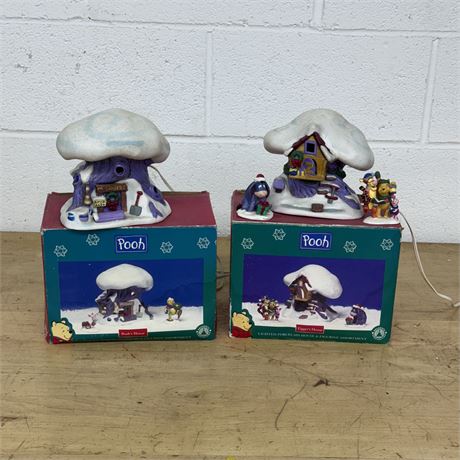 Two (2) Winnie the Pooh Holiday Houses