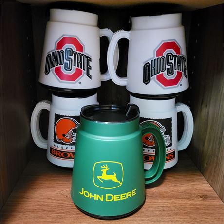 Ohio State, Cleveland Browns, John Deere Coffee Mug Lot