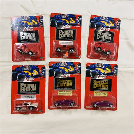 6 Johnny Lightning Promo Edition Cars