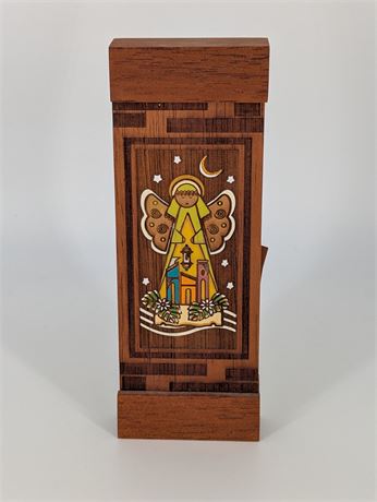 New w/Tag Lasodi Etched Wood Angel Wall Hanging Puerto Rico