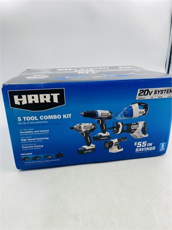 New Hart 5 Tool Combo Kit