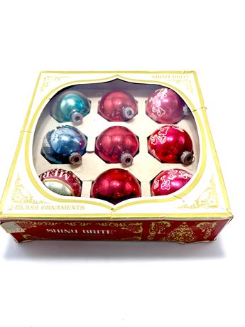 Vtg Boxed Shiny Brite Ornaments - Mixed Set
