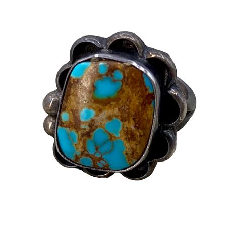 7.1 Gram Sterling Silver Native American Indian Turquoise Ring