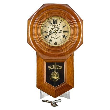 D&A Regulator Vintage Coca-Cola Pendulum Wall Clock