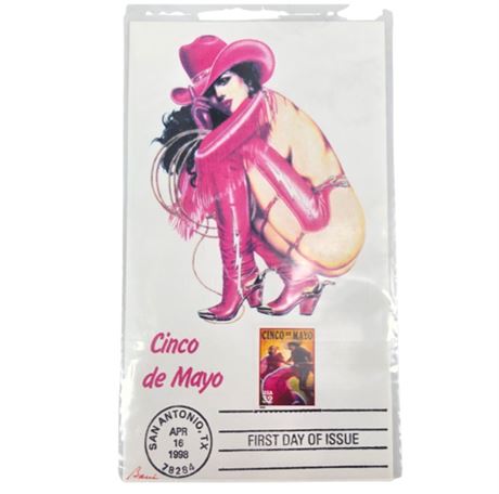 FDC Cinco De Mayo Hand Painted & Signed