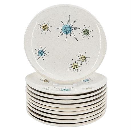 Mid-Century Franciscan Starburst Side Plates, Lot of 10