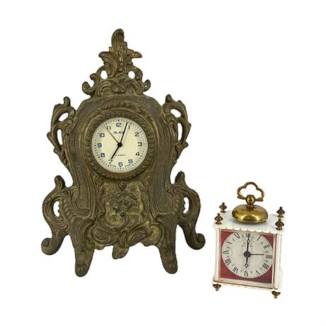 Pair Vintage Tabletop Clocks