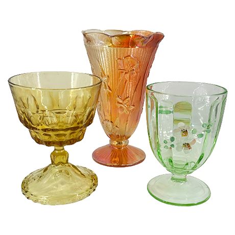 Decorative Glass Collection Incl. Jeannette, Hazel Atlas, & Uranium Glass